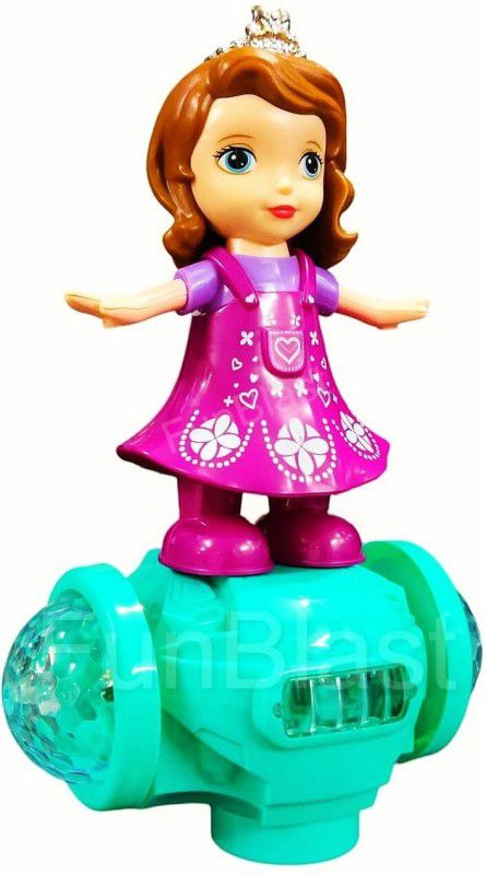 GoBaby Dancing Doll Princess Musical Rotating Angel Girl Flashing 5D Lights with Music  (Multicolor)