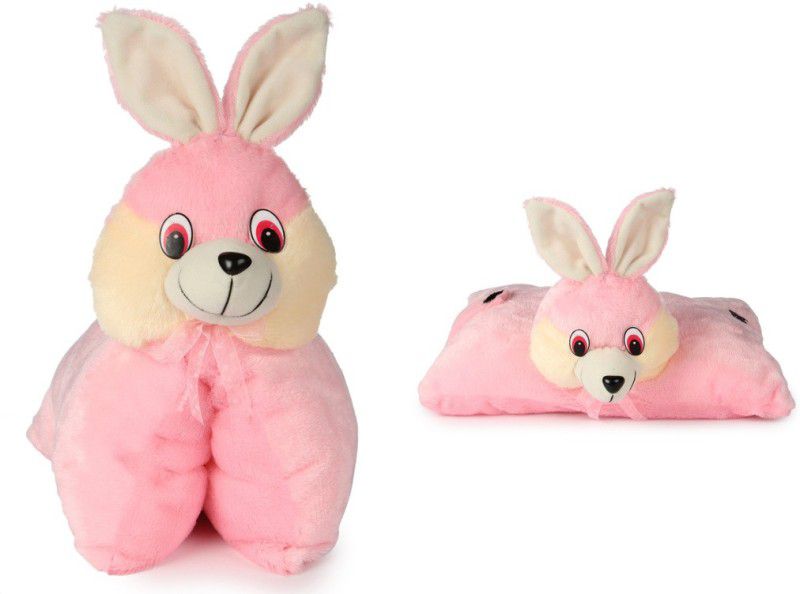 Deals India Deals India Folding Bunny Pillow - 40 cm (set of 2) - 40 cm  (Pink)