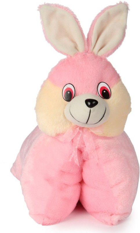 Deals India Folding Bunny Pillow Cum Soft Toy - 40 cm  (Pink)
