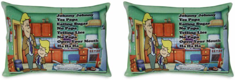 Deals India johnny johnny poem cushion (15x10 Inch) and johnny johnny poem cushion (15x10 Inch) combo - 15 inch  (Multicolor)