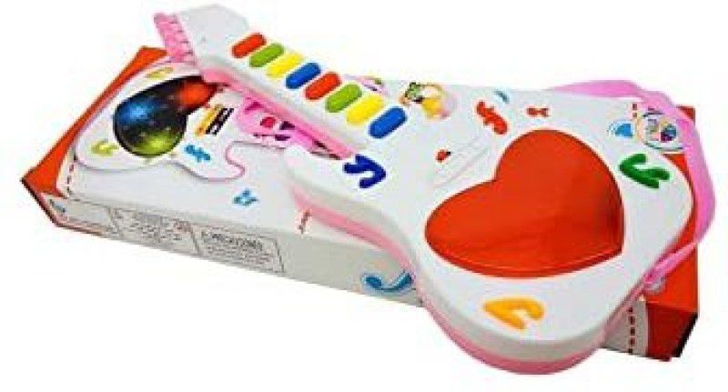 mayank & company Plastic Mini Guitar with Sound and 3D Lighting Toy  (Multicolor)