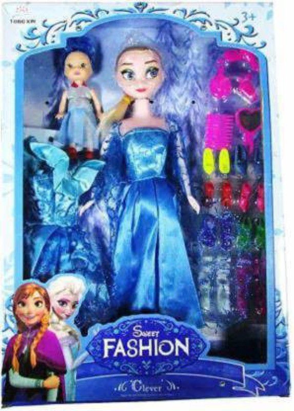 ADR PLAYZONE Fashion Doll Set - Frozen Doll Fashion Accessories  (Blue, Blue)