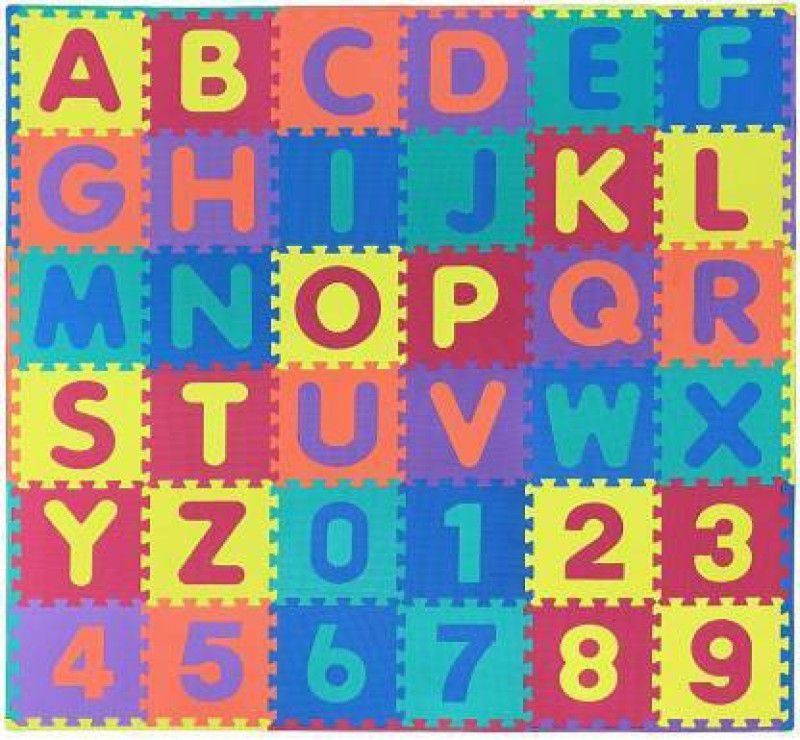 Boan Boan C ALPHABET AND NUMBERS PUZZLE L MAT FOR KIDS  (36 Pieces)