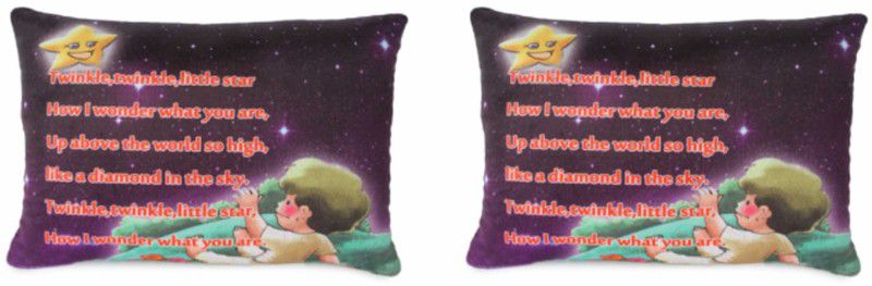Deals India Twinkle twinkle poem cushion (15x10 Inch) and Twinkle twinkle poem cushion (15x10 Inch) combo - 15 inch  (Multicolor)