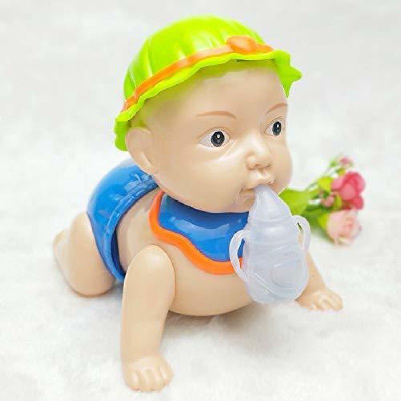 TUKAMCHA Crawling, Running, Weeping & Talking Baby with Flashing 3D Lights & Sound  (Multicolor)