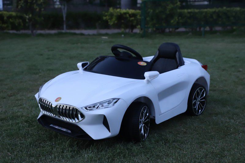 Kawaii Kids Made in India white Z8 rechargeable battery operated ride on car for kids Car Battery Operated Ride On  (White)