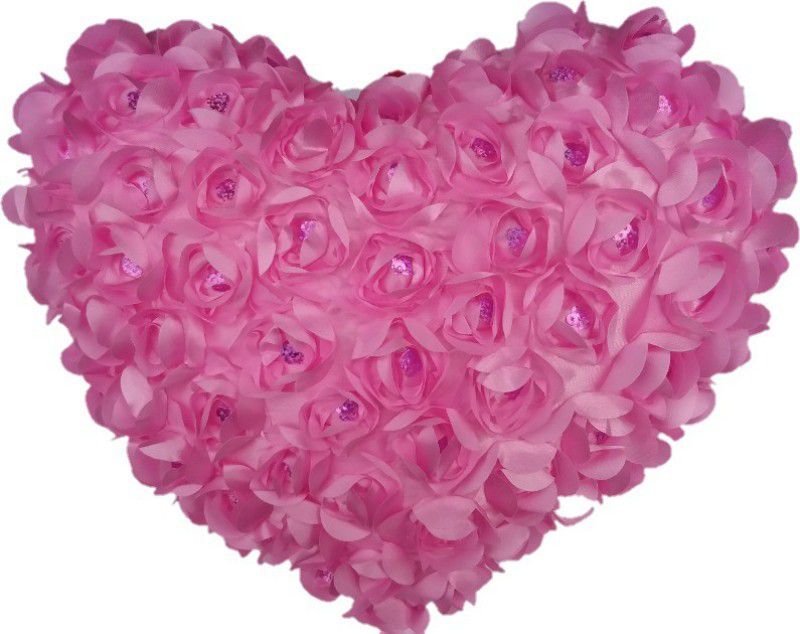 Aparshi Pinky rose heart soft toy for valentine - 40 cm  (Pink)