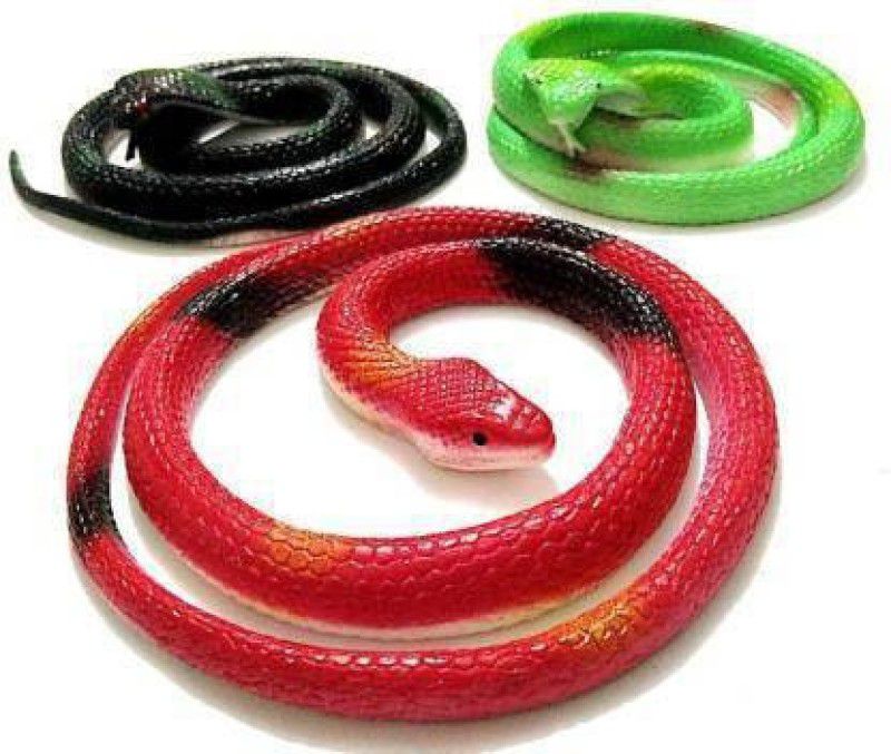 AKCOLLECTION Prank snake combo (pack of 3 ) Fake Snakes Prank Toy Rubber Realistic Gag Toy snake Gag Toy