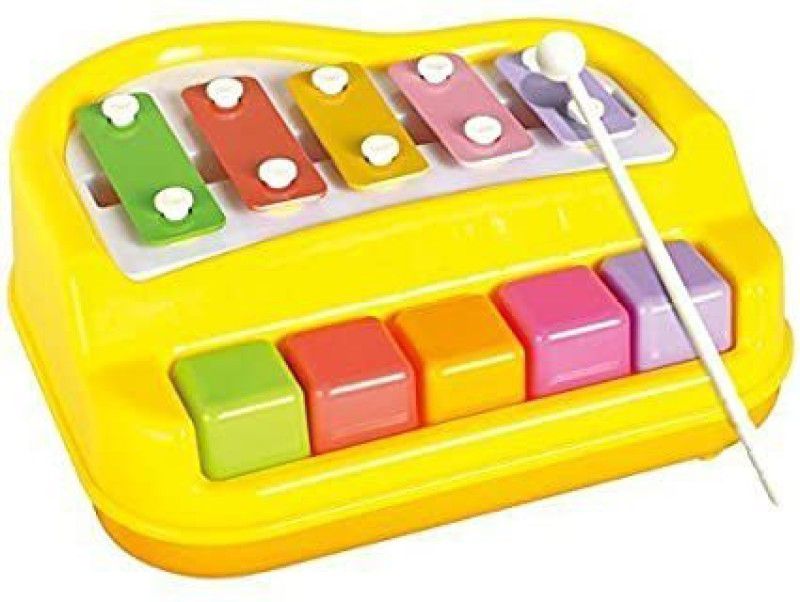 luzzo 2 in 1 Piano for Kids, Educational Musical Instruments for Babies  (Multicolor)