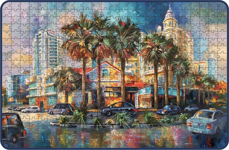 Webby The Rainy Street Painting Jigsaw Puzzle, 500 pieces  (500 Pieces)