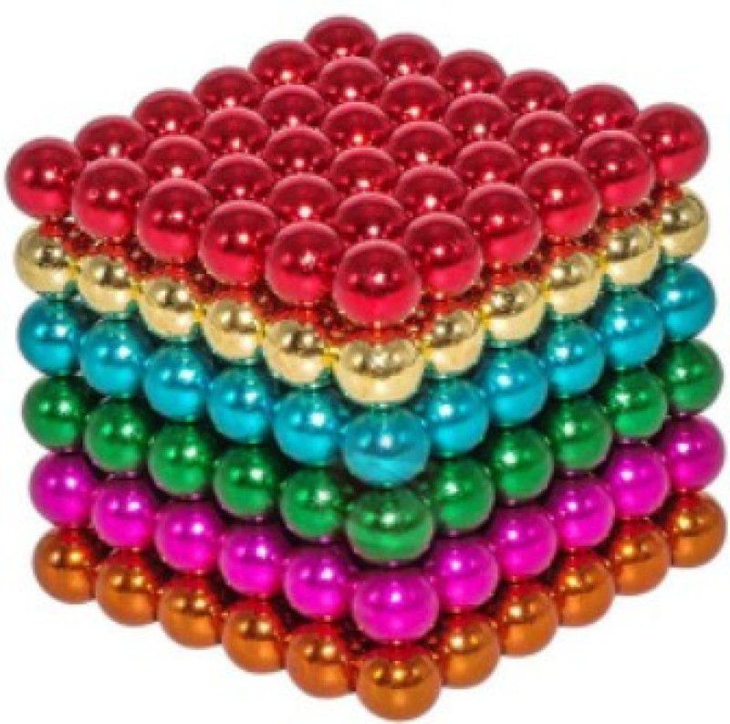 bhauvik 5mm Multi-Color Magnetic Balls for Stress Relief & Model Building(216 Pieces)  (216 Pieces)