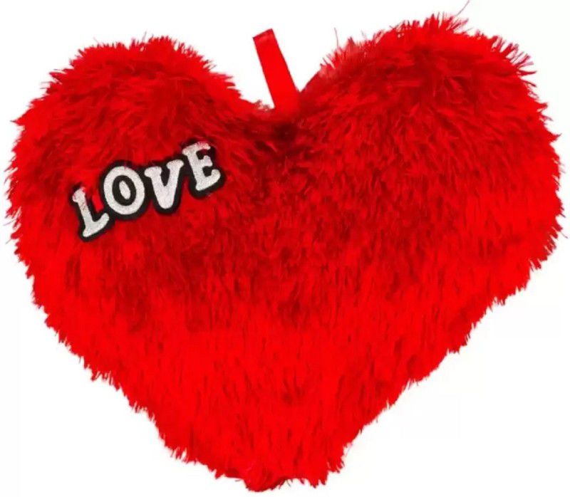 KANCHAN TOYS Red Lovely Heart Cushion Stuffed Soft Plush Toy - 35 cm  (Red)