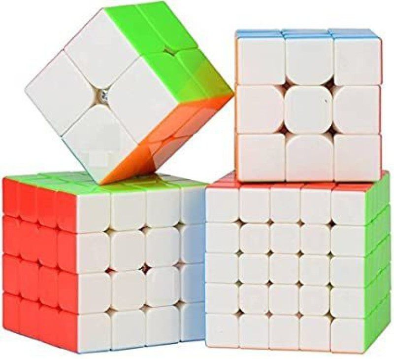 mayank & company cube combo set of 2x2 3x3 4x4 5X5 High Speed Stickerless Puzzle toy  (1 Pieces)