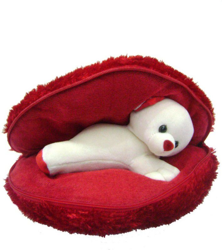 Saugat Traders Very Big Heart with Teddy - 18.9 Inch  (Red)