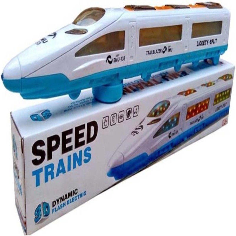 gunvaan A�Go High Speed Musical Train For Kids789  (White, Blue)
