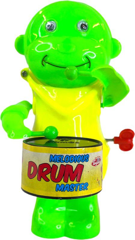 Toyzee Drum Master Green Monkey Musical Toy for Kids  (Multicolor)