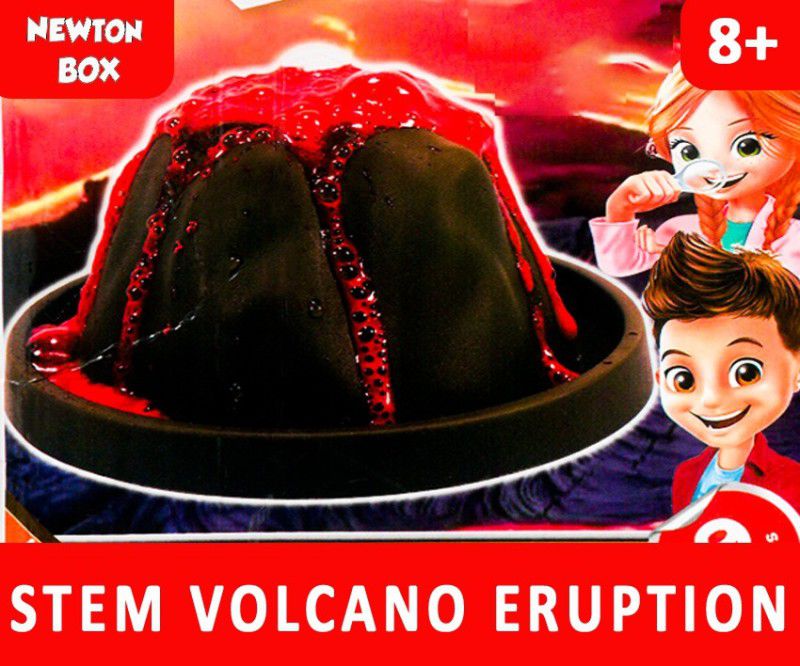 Little Olive Newton Box Valcano Eruption KIT|Toys for boys and girls aged 8+ years  (Red)