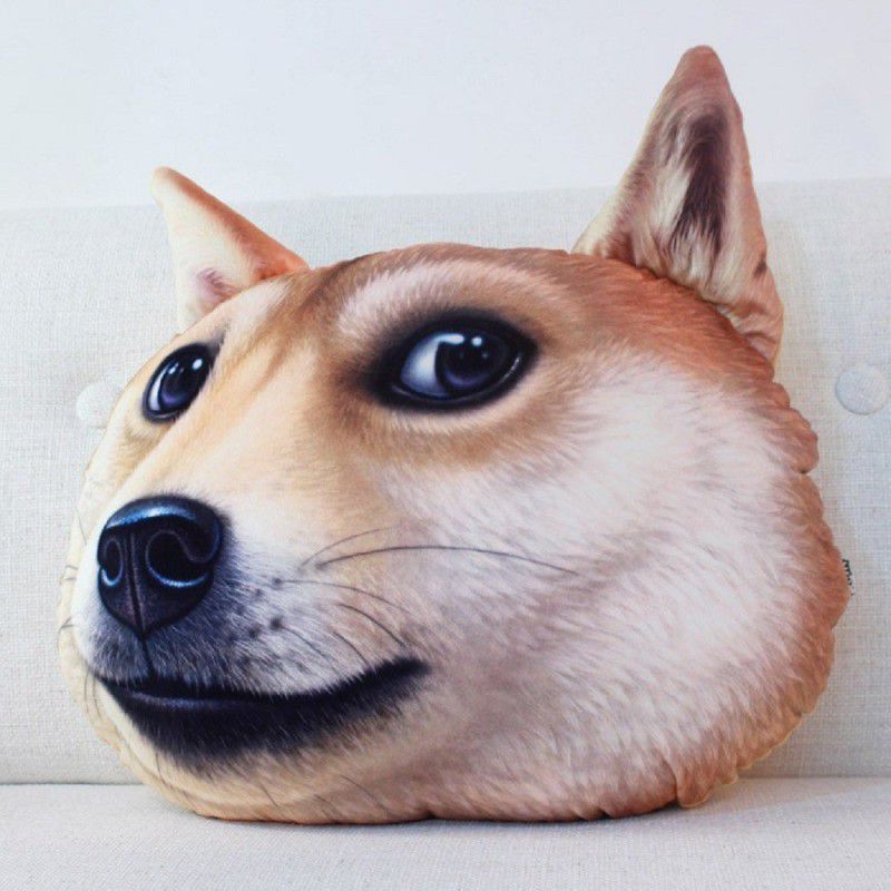 Skylofts 40cm Dog Shape 3D Pillows with Real Dog Look for Sofa Cushion Soft Toy Home Decor - 40 cm  (Multicolor)