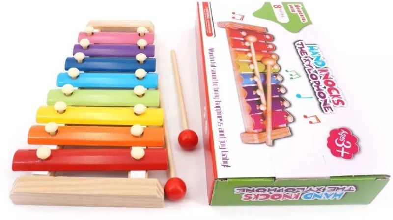 Skywalk Wooden Xylophone Musical Toy with 8 Notes for Kids, (Multicolour)  (Multicolor)