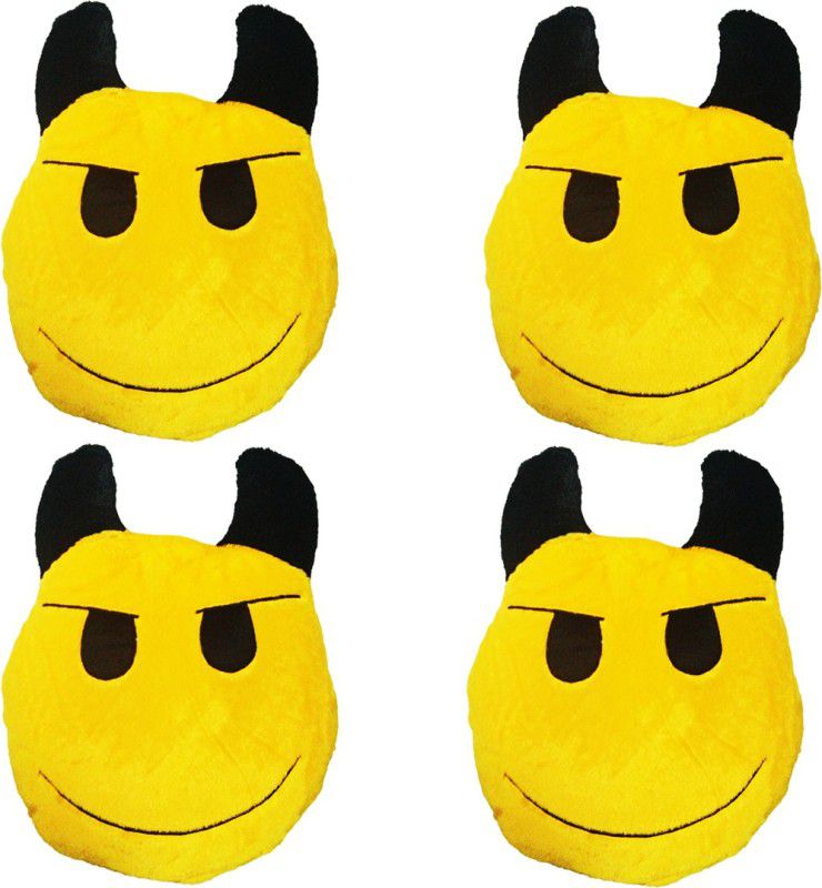 GOLDDUST VKI4xD Smiley Emoticon Decorative Cushion - 15 inch  (Multicolor)