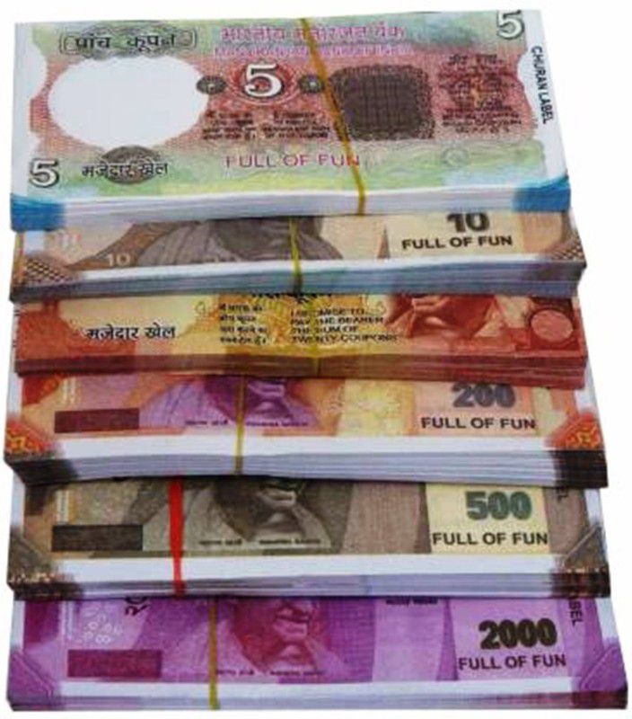 BBS DEAL ( Pack of-5*6=30 note Each ) Latest design Fake Money note for kids Money Gag Toy Fake Note Gag Toy  (Multicolor)