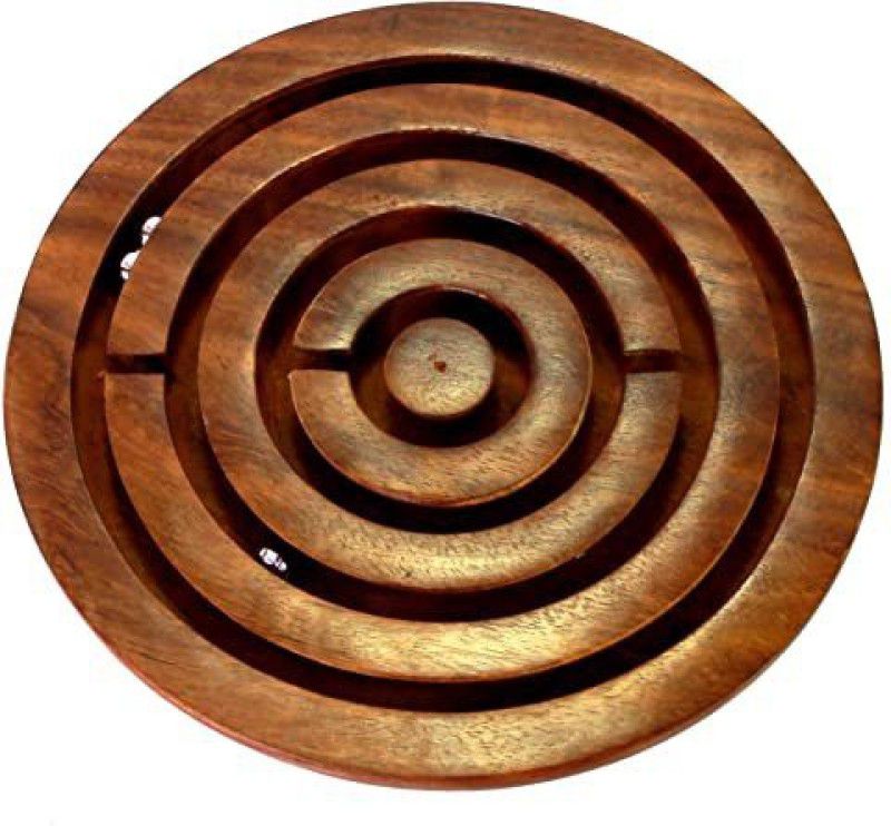 Crafts Export Wooden Labyrinth Board Game Ball in a Maze Puzzle Toys..  (Brown)