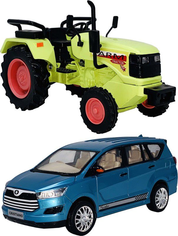Wishmaster Set of 2 Combo Farm Tractor + Innova Crasta Toys for Kids  (Multicolor, Pack of: 2)