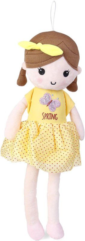 My Baby Excel Plush Doll Yellow with Bow 30 cm - 30 cm  (Yellow)