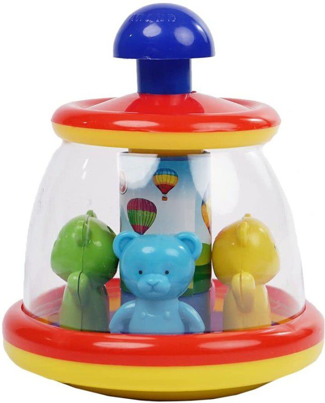 Wembley Teddy Go Round Push Toy for Kids Infants Toddlers & Preschool Kids BIS CERTIFIED  (Multicolor, Pack of: 1)