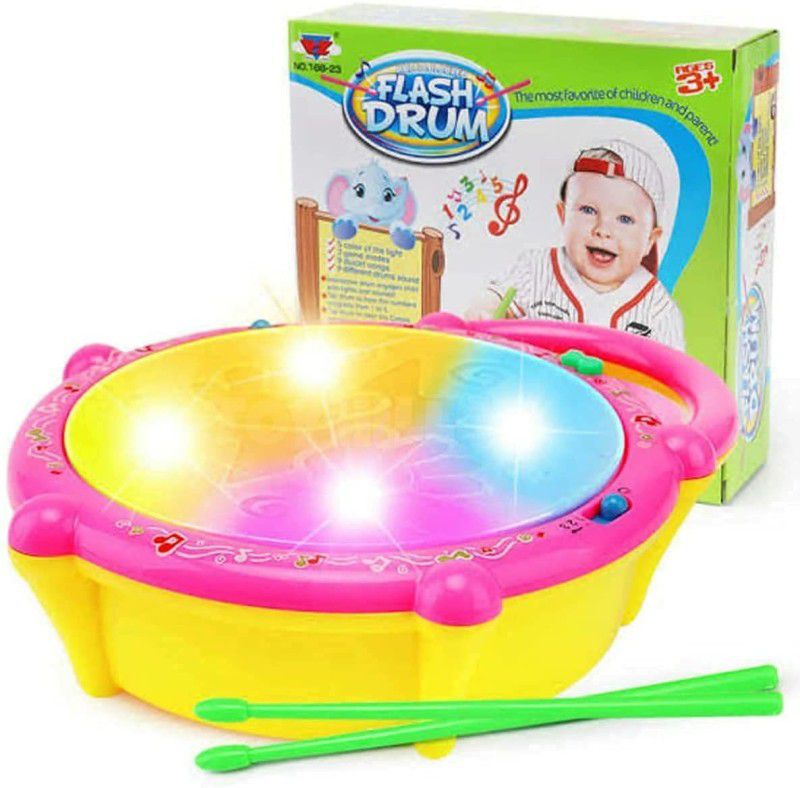 KITTY FLEX Flash drum 3d toys for kids  (Multicolor)