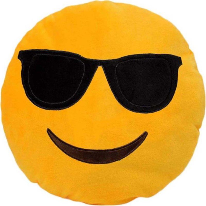 ShopTop Smiley Decorative Cushion 30 cm - 30 cm  (Yellow)