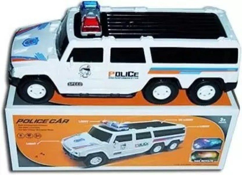 EasyToBuy New Police Car with Lights, Friction, Music and Siren Sound/Police  (Multicolor, Pack of: 1)