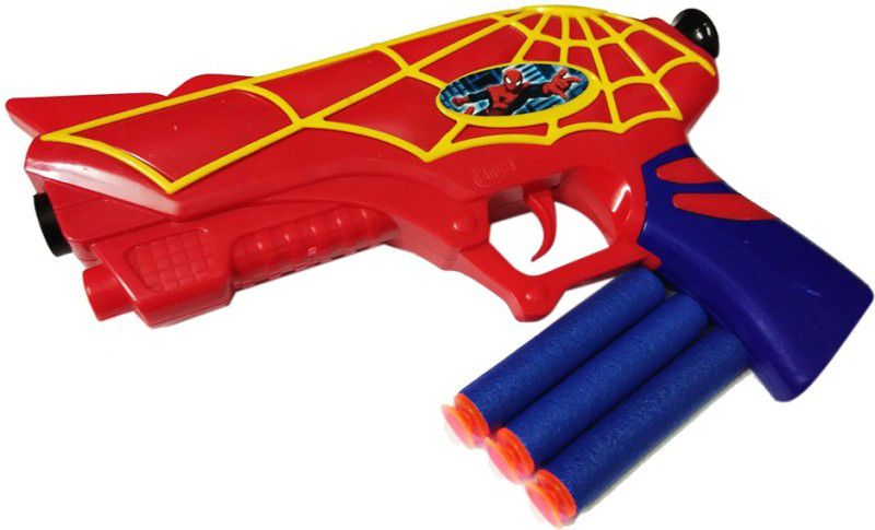 Fllik Spiderman Gun Red Guns & Darts  (Red)