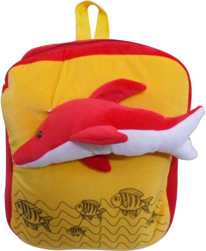 Natali Traders Dolphin School Backpack For Kids - 40 cm  (Yellow)