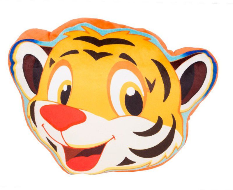 Miss & Chief Tiger Face Cushions - 29 cm  (Black, Red)