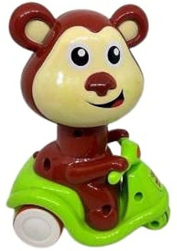 Gedlly Monkey animal Push head & will run automatically scooter toy  (Multicolor)