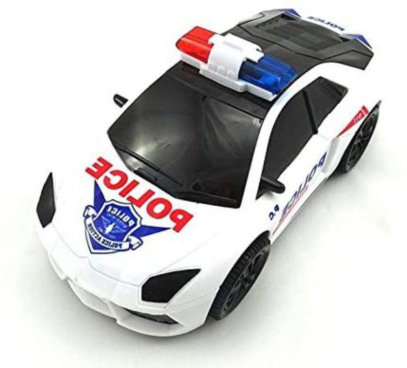 Kuku Toys Police Car Toy for Kids -Go Cop Car with in The Wheels and Realistic Sounds  (Multicolor)