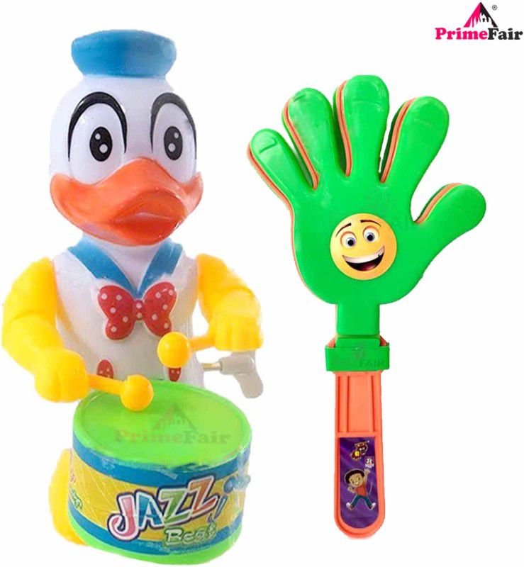 PRIMEFAIR Funny Key-Operated Cute Drummer Toy cheering props children clap A-B11  (Multicolor)