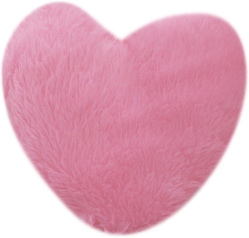 Casotec Heart Pillow Cushion Stuffed Soft Plush Toy Soft - 28 cm  (Pink)