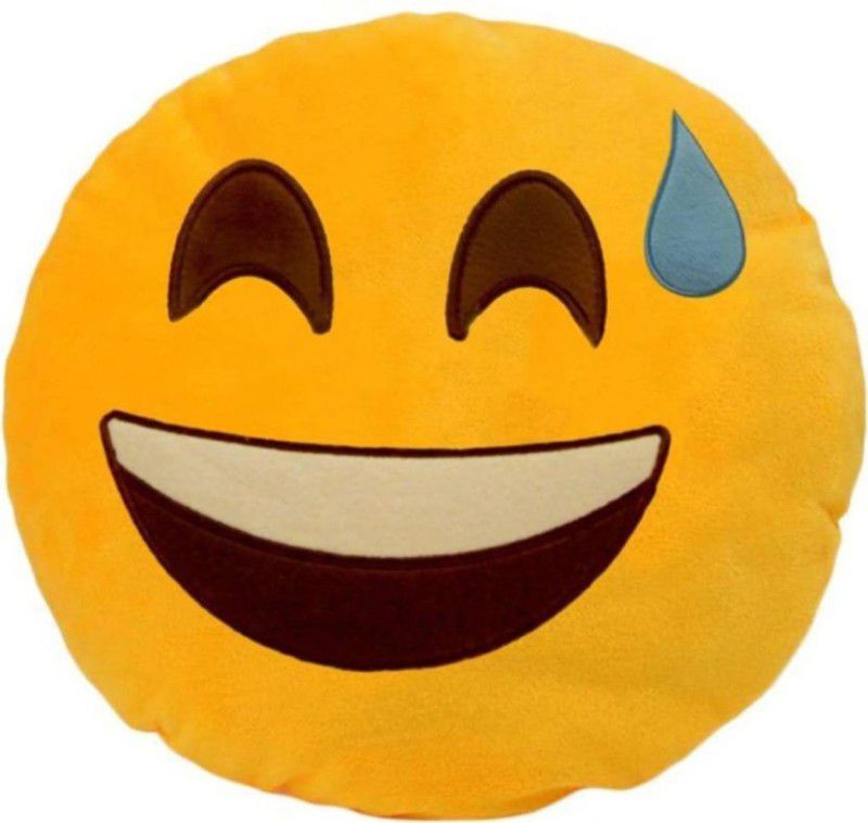 Home Pictures Happy Soft Smiley Cushion - 35 cm  (Yellow)