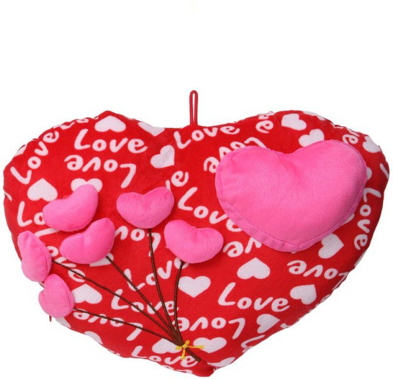 Deals India Deals India Pink Heart on Heart Valentine Stuffed soft plush toy Love Girl 30cm - 35 cm  (Multicolor)