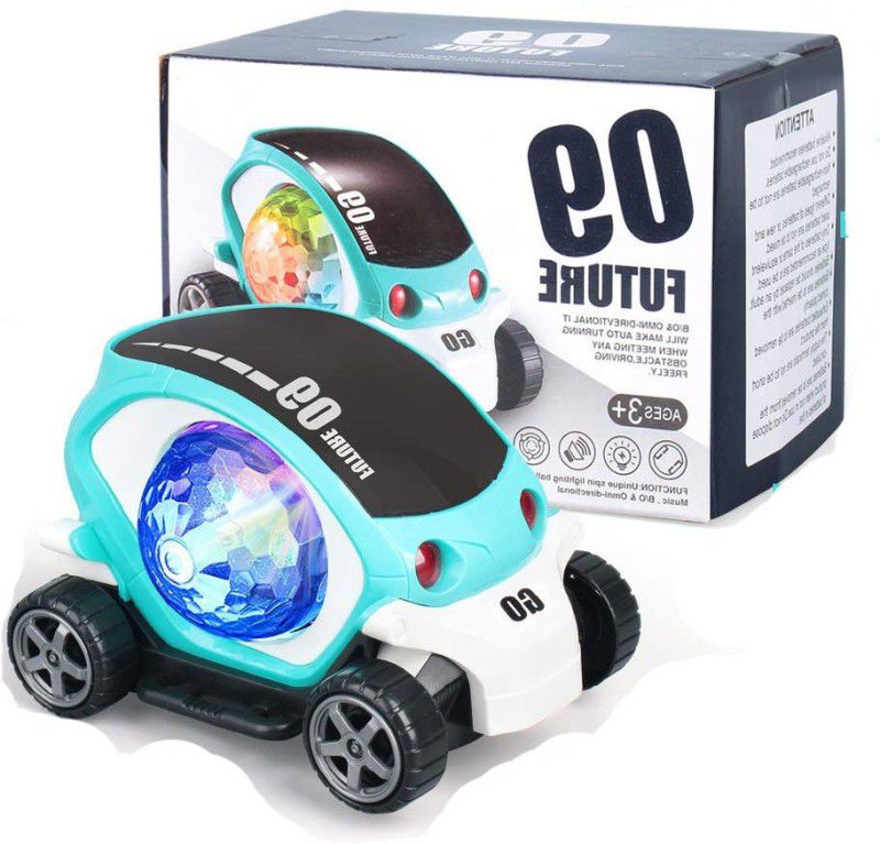 FFERONS BEST CHOICE MAMMA GIFT 3d Light 09 Future Car| Electric Universal Rotating Colorful Music Car|Stunt Car Bump and Go Dancing ,Battery Toy for kids  (Multicolor)