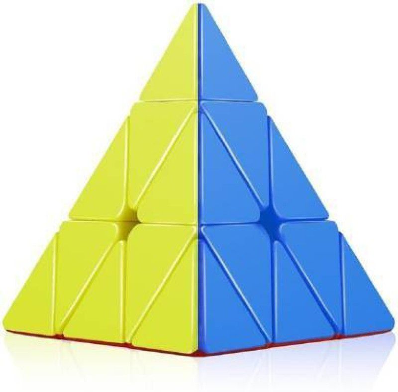 VRUX Super Smooth Sticker less Pyramid Speed Triangle Cube Magic Cube  (1 Pieces)