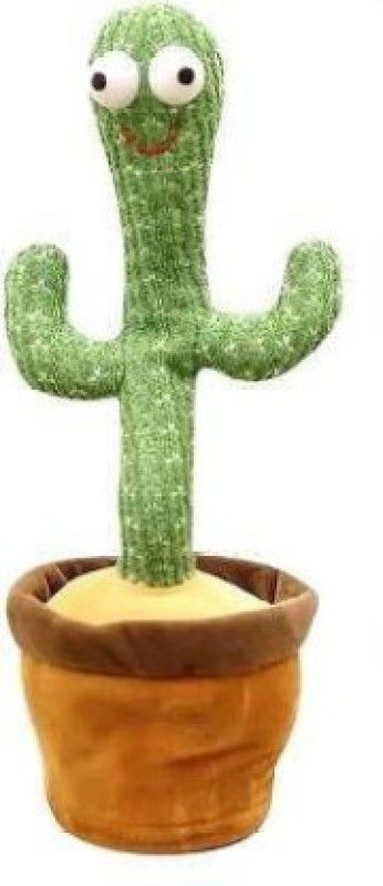 FASTFRIEND Plush Soft Recording Dancing Cactus Repeat Talking Dancing Cactus Toy Repeat+Re  (Green)