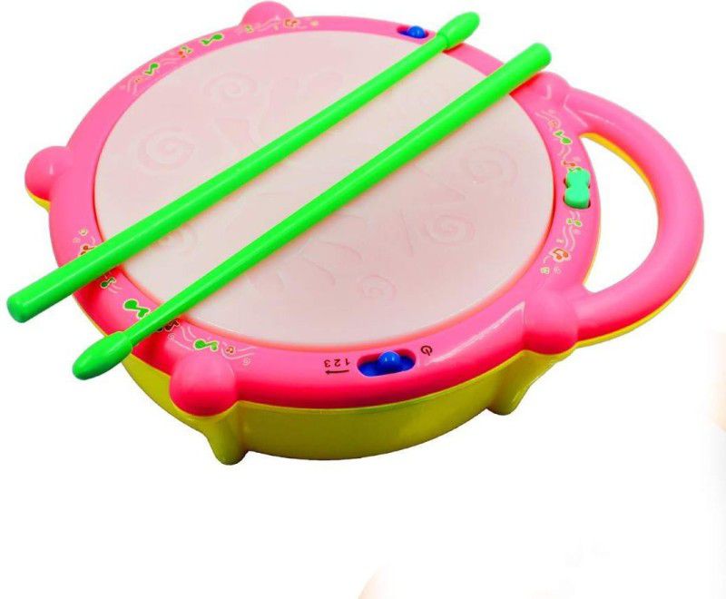 Just97 Flash Drum Set With Music And 3D Lights_35  (Multicolor)