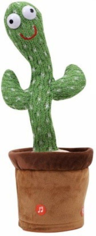 FASTFRIEND Dancing cactus USB charging toy for kids|Free u shaped tooth brush (Green)  (Green)
