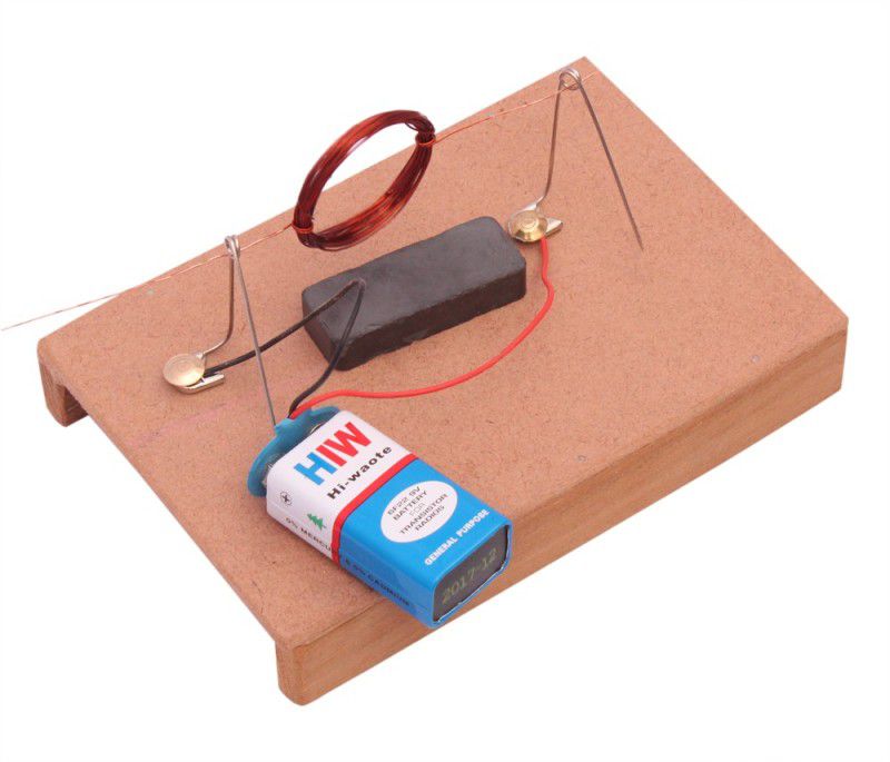 ProjectsforSchool Simple DC Motor Working Model - DIY kit for Science Projects  (Multicolor)