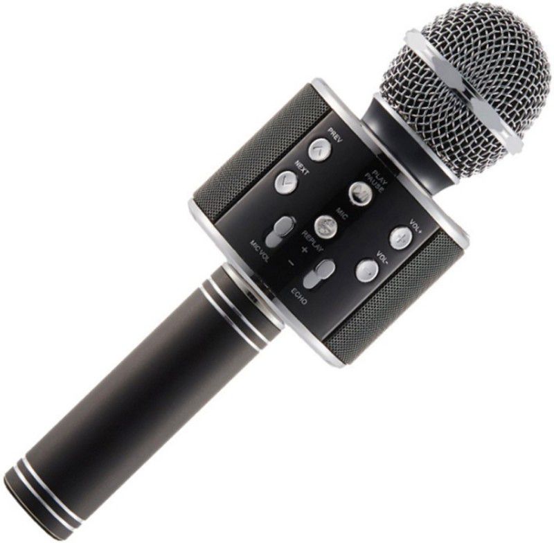 ToyGalaxy WS-858 Portable Bluetooth Microphone  (Black)