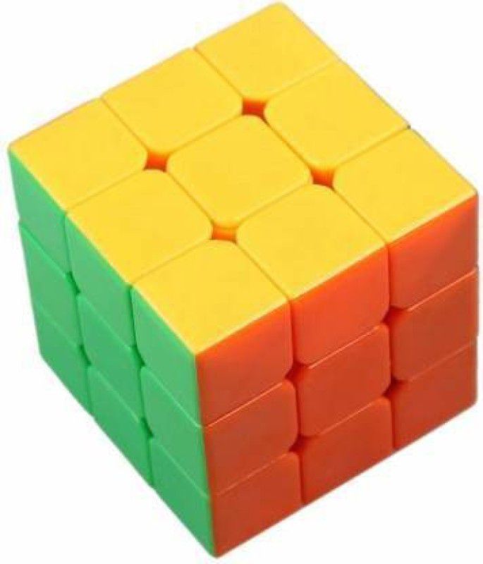 rozik Simple 3x3X3 Cube Puzzle with Stick Less Smooth Movement 4 high Speed Fast QUBE  (26 Pieces)