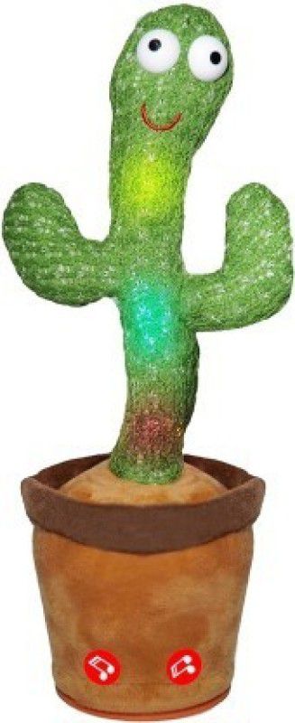 FASTFRIEND Cactus Toy Talking Plant Plush Toy Dancing Cactus Voice RepeatDancingRecording  (Green)